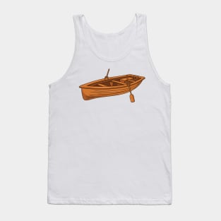 Rowboat cartoon illustration Tank Top